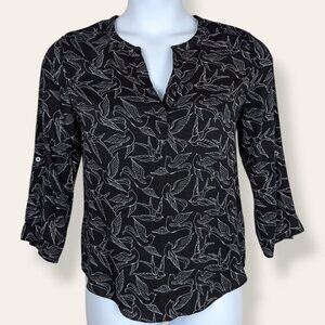 DR2 Bird Outline Tunic Blouse